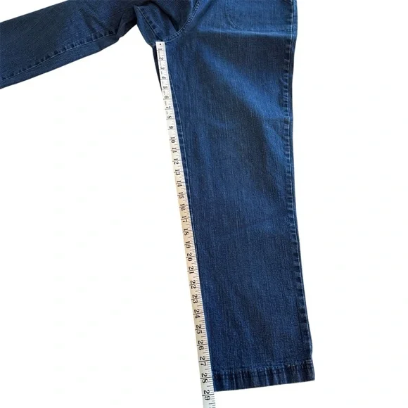 Croft & Barrow Stretch Dark Blue Straight Leg Jeans Elastic Waist Size Large - Picture 7 of 8